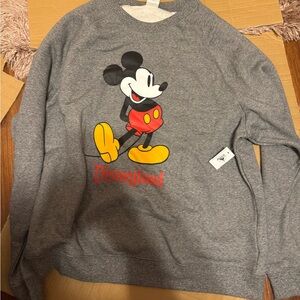 Disney Gray Crewneck Sweater with Mickey Mouse